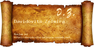 Davidovits Zelmira névjegykártya